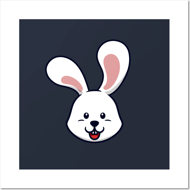 cute bunny cartoon Wall Art by garistipis